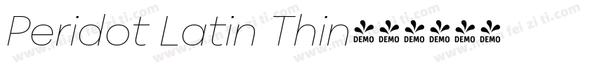 Peridot Latin Thin字体转换